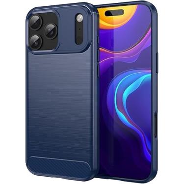 Imagem de Capa Case Fibra de Carbono Anti Impacto para iPhone 17 Pro Max - Capinha Protetora Leve e Durável Danet (Azul)