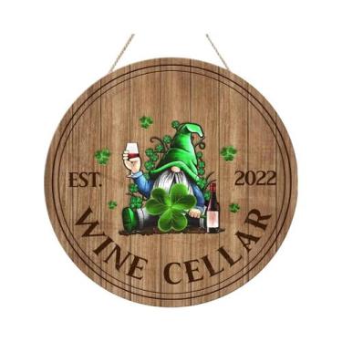 Imagem de Placa Decorativa De Madeira Estilo Retrô Com Trevo Da Sorte Para O Dia