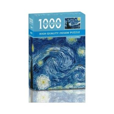 Imagem de Quebra-Cabeça Mini Para Adultos 1000 Peças Van Gogh a Noite Estrelada 