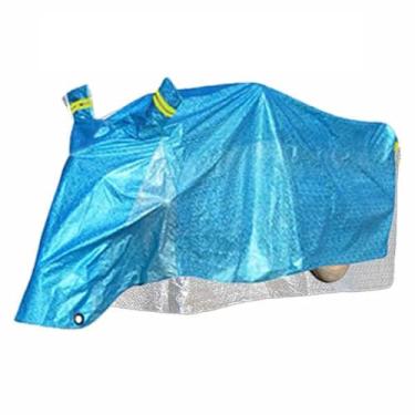 Imagem de Capa de triciclo impermeável para bicicletas adultas, proteção para todos os climas contra chuva, neve e UV, capa de motocicleta externa (prata, serve para 3,35 m/131 pol. - 3,7 m/145 pol.)