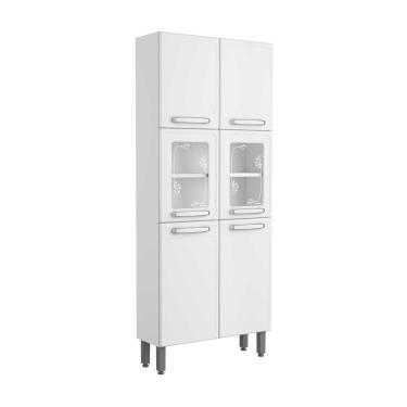 Imagem de Armário De Aço 6 Portas 2 Vidros Branco Evidence Bertolini Branco