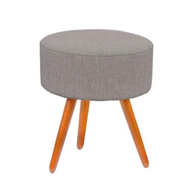 Imagem de Puf Puff Para Sala Pé Palito 50 Cm Tecido Linho