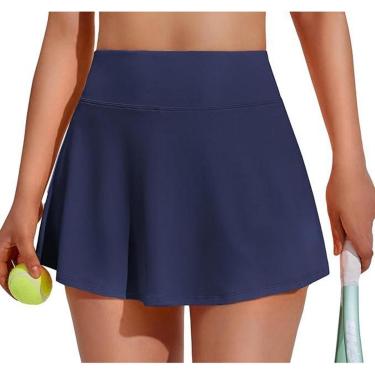 Imagem de Short Saia Feminino Danças Esportes Marinho Cor:;Tamanho:M(14 a 16anos);Gênero:Feminino-Feminino