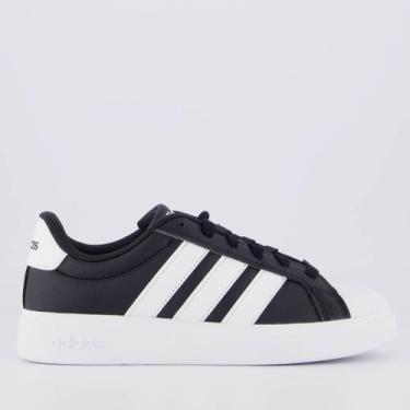 Imagem de Tênis Adidas Streettalk Junior Juvenil Preto e Branco, 35