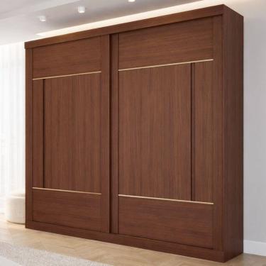 Imagem de Guarda-roupa Casal 2 Portas de Correr 229cm Mdf Talin Jequitiba