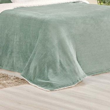 Imagem de Cobertor Canada King Size 1 Peça Dupla Face Fleece E Sherpa 100% Poliéster - Fendi