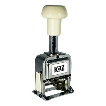 Imagem de Carimbo Automático Kaz KZ0747 6 Dígitos Repetição Tinta Pret - Congrat