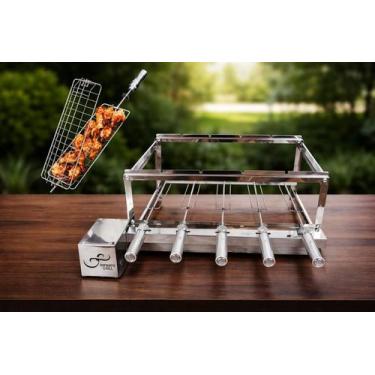 Imagem de Grill Churrasqueira Giratória 5 espeto Brinde - infinity grill, Bivolt