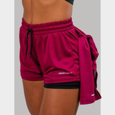 Imagem de Short 2 em 1 Feminino Dryfit Academia Bermuda Dupla Para Treino Caminh