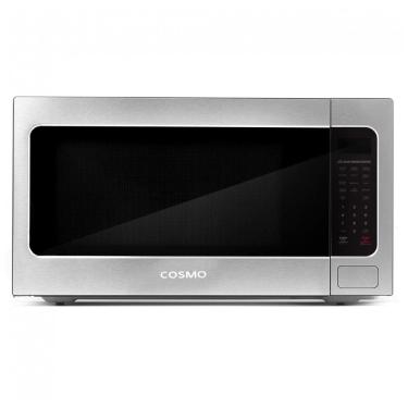 Imagem de Forno micro-ondas de bancada e embutir Cosmo inox 62L 1200W digital 10 níveis de potência sensor de cozimento prato 41 cm 110V
