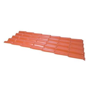 Imagem de Kit 10 Telhas Colonial PVC 2,30 x 0,86 x 2,5 mm 5 Ondas Afort Marrom