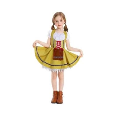 Imagem de Fantasia Tradicional Alemã De Menina Da Cervejaria Para Crianças, Vest