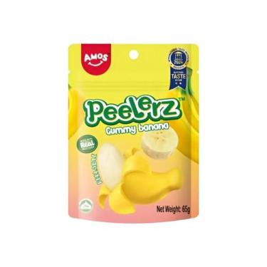 Imagem de Bala Descascável Peelerz Gummy Banana Amos 65g Importada