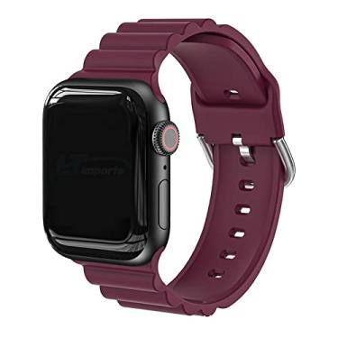 Imagem de Pulseira LT2022 compatível com Apple Watch 45mm 42mm 44mm - Marca LTIMPORTS (Vinho)