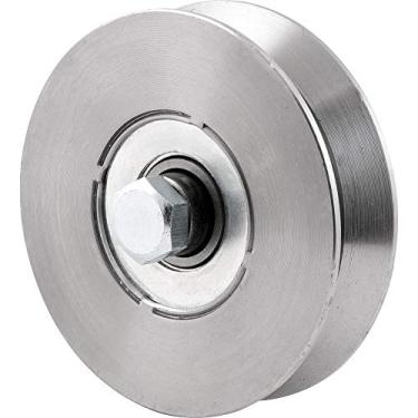 Imagem de Roldana Para Portão, Tipo V, Aço Polido, Sem Caixa Vonder 3"