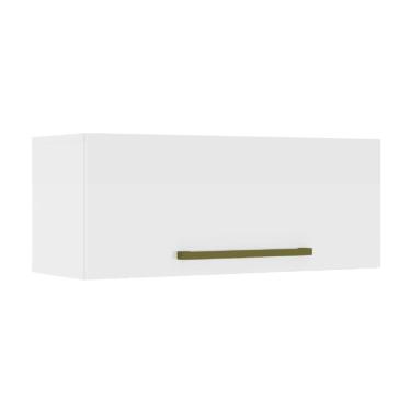 Imagem de Armário Aéreo de Geladeira 1 Porta 0,80m Favorita Branco Lacca