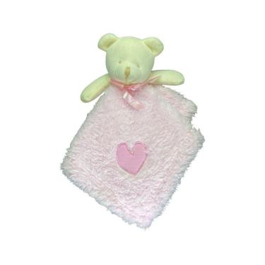 Imagem de Naninha Do Bebê Urso Cobertor Bordado Rosa Ultrasoft