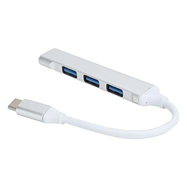 Imagem de Hub USB, transmissão estável suporta vários dispositivos tipo-C para adaptador USB para família para hub tipo C para USB