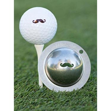 Imagem de Tin Cup Stache 2 Bola de golfe personalizada Marcador Alinhamento Ferramenta