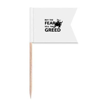 Imagem de Compre Fear Sell Greed Art Deco Presente Fashion Palito Bandeiras Marcação para Bolo Festa Prato de Queijo
