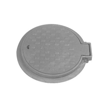 Imagem de Tampa Tampão Chão Articulado Redondo Ferro Passagem 35x35cm