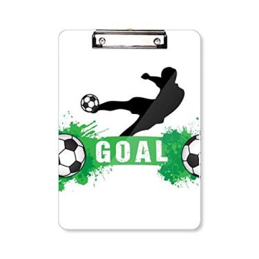 Imagem de Prancheta de texto de futebol americano esportivo Penalty Kick placa de apoio A4