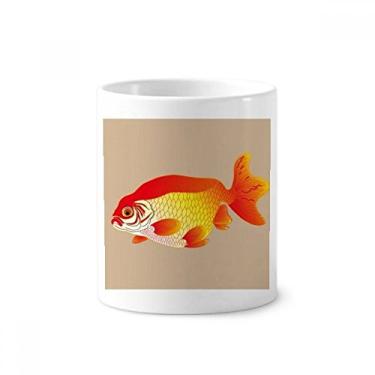 Imagem de Pintando cultura japonesa peixe dourado escova de dentes caneca suporte de cerâmica copo lápis