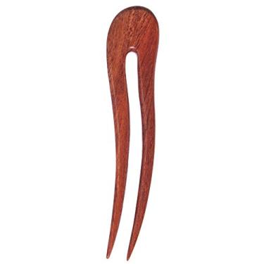 Imagem de Mary Crafts Wooden Rosy Wavy Hair Pin, Hair Fork, Hair Stick, Hair Accessory Handmade 13cm