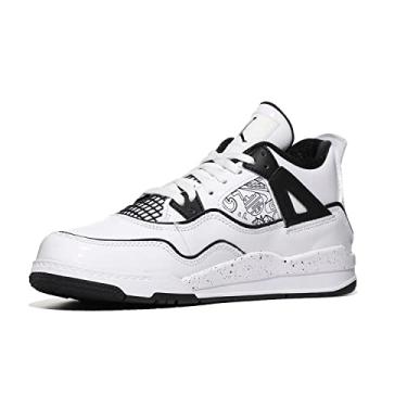Imagem de Jordan Preschool Air Jordan 4 Retro PS DC4100 100 DIY - Size 2Y White/Black-Volt