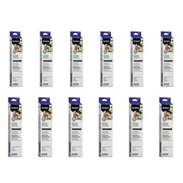 Imagem de Epson (S015631) LX-350 Fita de tecido preta pacote com 12