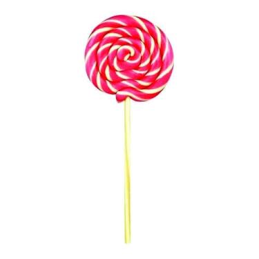 Imagem de Pirulito psicodélico vermelho e branco com 50 unidades martinha