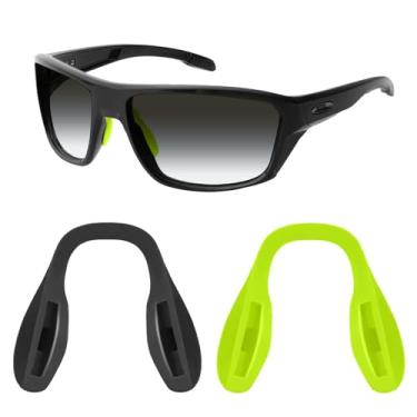 Imagem de Protetor nasal de reposição Mryok para óculos de sol Oakley Split Shot OO9416 – Opções, Green & Black, One Size
