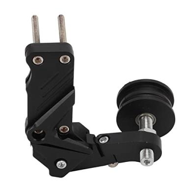 Imagem de Vomeko Rolo tensor de corrente de motocicleta ajustável, ferramenta de tensor de roda de alumínio universal para bicicletas sujas e quadriciclos, preto, ótimo para entusiastas de motocicletas, manutenção de corrente, viagens off-road.