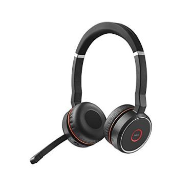 Imagem de Jabra Fone de ouvido sem fio Evolve 75 MS, estéreo – Inclui adaptador USB Link 370 – Fone de ouvido Bluetooth com alto-falantes de classe mundial, microfone com cancelamento de ruído ativo, bateria o