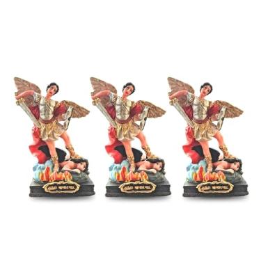 Imagem de Kit 03 Imagem de São Miguel Arcanjo em Resina 15cm