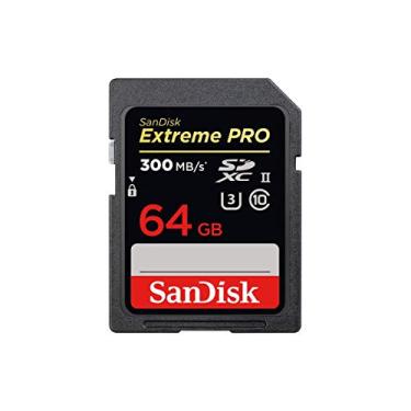 Imagem de SanDisk SDSDXPK-064G-ANCIN Sandisk Extreme Pro - Cartão de memória flash - 64 GB - SDXC UHS-II - preto, cinza, vermelho, branco, amarelo