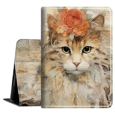 Imagem de Capa para tablet Microsoft Surface Pro 7 / Pro 6 / Pro 5 / Pro 4 / Pro 3 de 12,3 polegadas, capa de couro PU com suporte fino com capa hibernar automática para Surface Pro 7 de 12,3 polegadas, arte de