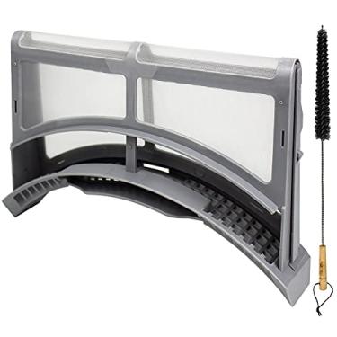 Imagem de S-Union DC61-02595A Tela de filtro de fiapos para secadora compatível com Samsung Dryer, substitui 2069505, AP4578777, PS4206799, EAP4206799, inclui escova de limpeza de armadilha de ventilação para
