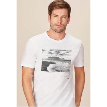 Imagem de Camiseta Acostamento Respectable Continent Branco Tam. G-Masculino
