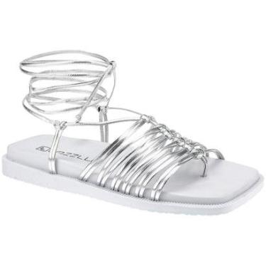 Imagem de Sandália Feminina Papete Sllide Flatform Amarração Tratorada-Feminino