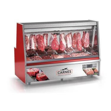 Imagem de Balcão De Carnes Gats200 Gelopar Expositor De Carnes Vermelho 2mt 220v