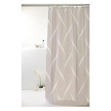 Imagem de Cortina Box Poliester Colorful 198Cmx180Cm Ondas Cinza