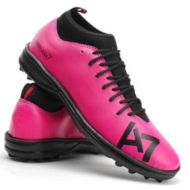 Imagem de Chuteira Society Futebol 7 Adulto e Infantil Original A7 (Rosa Pink, BR, Adulto, Numérico, 36)