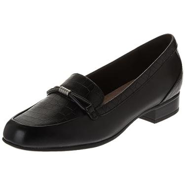 Imagem de Clarks Mocassim feminino Juliet Shine, Croc preto, 7.5 Narrow
