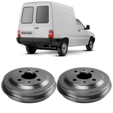 Imagem de Par Tambor Freio Fiat Fiorino 85 a 93 Traseiro Sem Cubo Hipper Freios