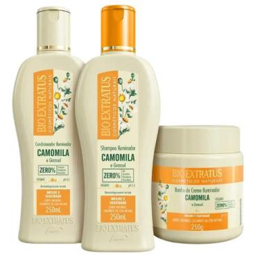 Imagem de Kit Bio Extratus Camomila Shampoo, Condicionador e Banho de Creme (250