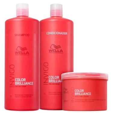 Imagem de Kit Brilliance Shampoo, Condicionador e Máscara - Wella - Wella Profes