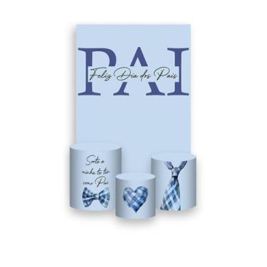 Imagem de Painel De Festa Vertical 1,50 x 2,20 + Trio De Capas Cilindro - Feliz 