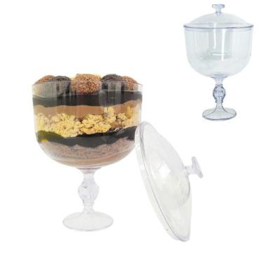 Imagem de Taça Americana C/ Tampa 1.250 L Transparente Sobremesas Doce - LSC Toy