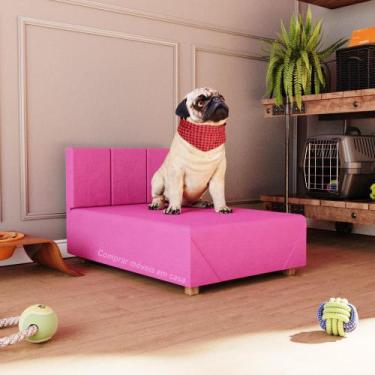 Imagem de Cama Box PET Cachorro ou gato 60 cm cor Rosa - JM Casa dos Moveis